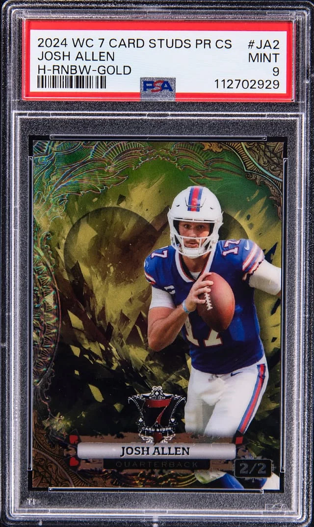 2024 Wild Card 7 Card Studs Promo Chalk Shatter H-Rainbow Fold Josh Allen #JA2 card image