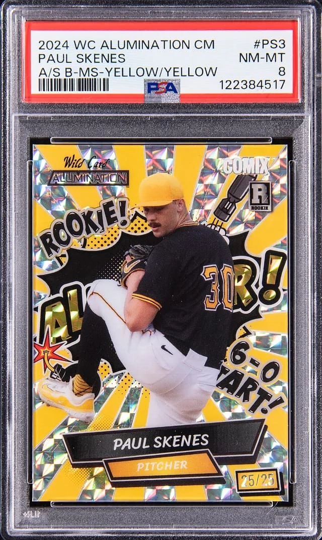 2024 Wild Card Alumination Comix All-Star Black Mosaics Yellow/Yellow Paul Skenes #ACBA-PS3 card image