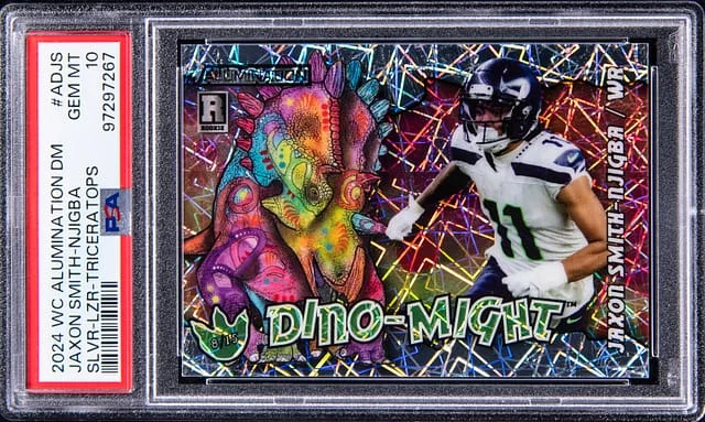 2024 Wild Card Alumination Dino-Might Silver Lazer Triceratops Jaxon Smith-Njigba #ADJS card image