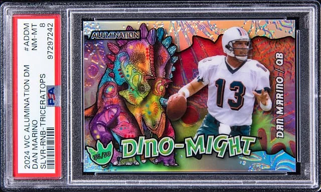 2024 Wild Card Alumination Dino-Might Silver Rainbow Triceratops Dan Marino #ADDM card image
