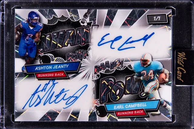 2024 Wild Card Comix Dual Autograph Ashton Jeanty/Earl Campbell #AAC-AJEC card image