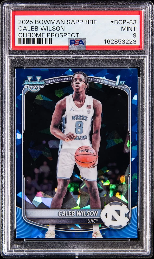 2025-26 Bowman Caleb Wilson Sapphire Chrome Prospect #BCP-83 card image