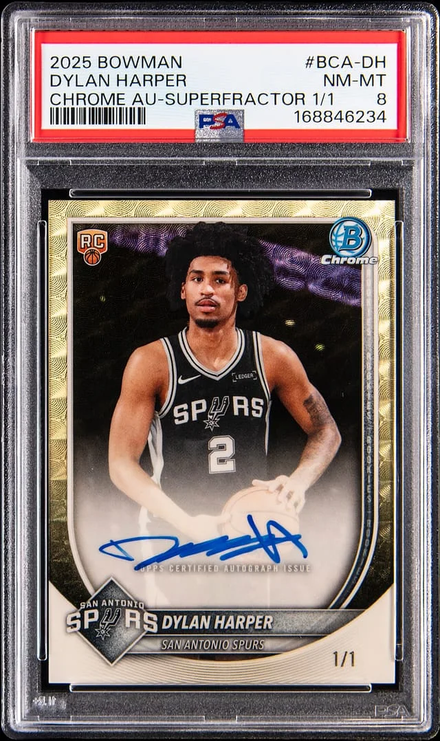 2025-26 Bowman Chrome Dylan Harper Autographs SuperFractor #BCA-DH card image