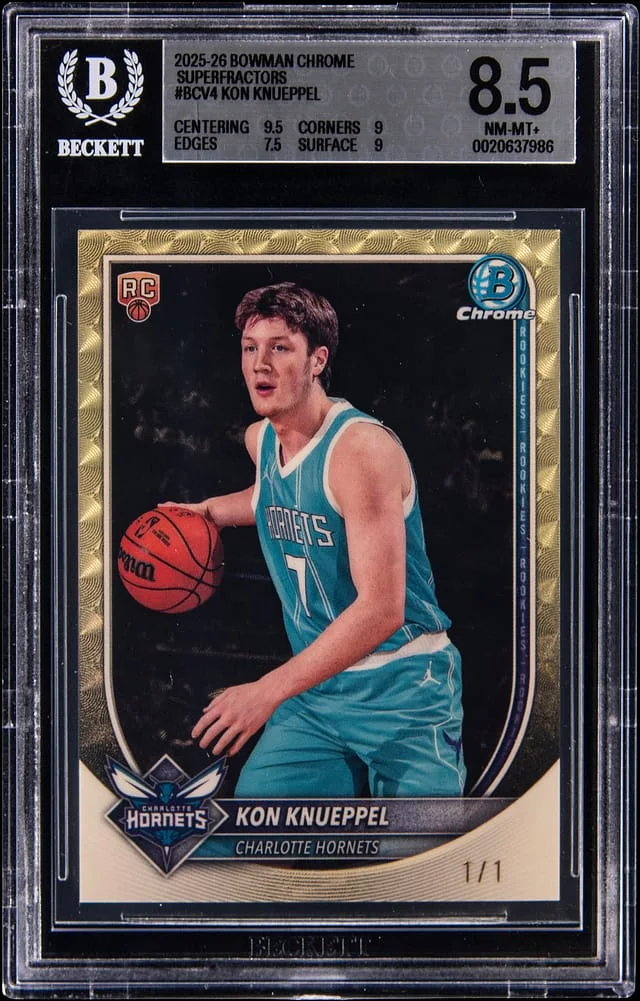 2025-26 Bowman Chrome Kon Knueppel SuperFractor #BCV-4 card image