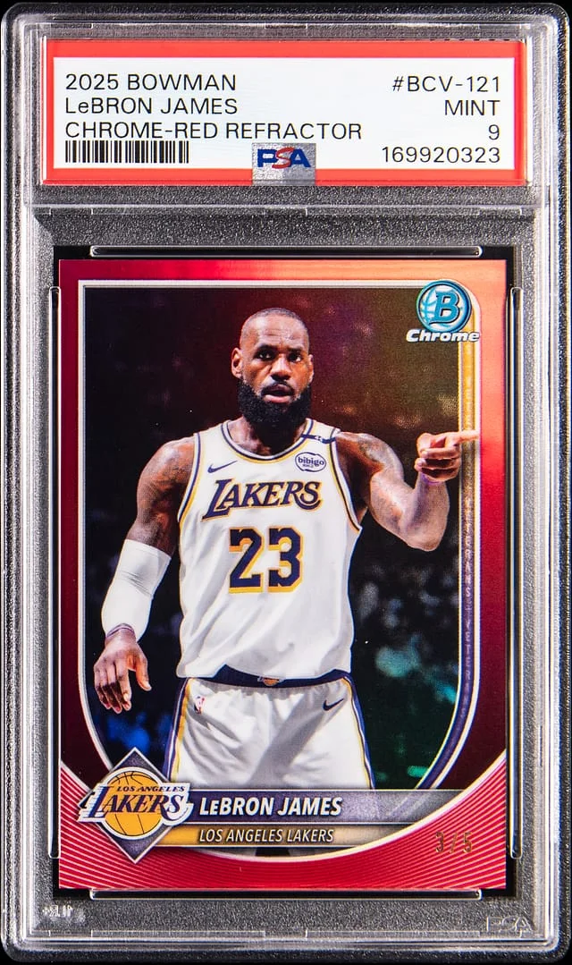 2025-26 Bowman Chrome LeBron James Orange Reptilian #BCV-121 card image