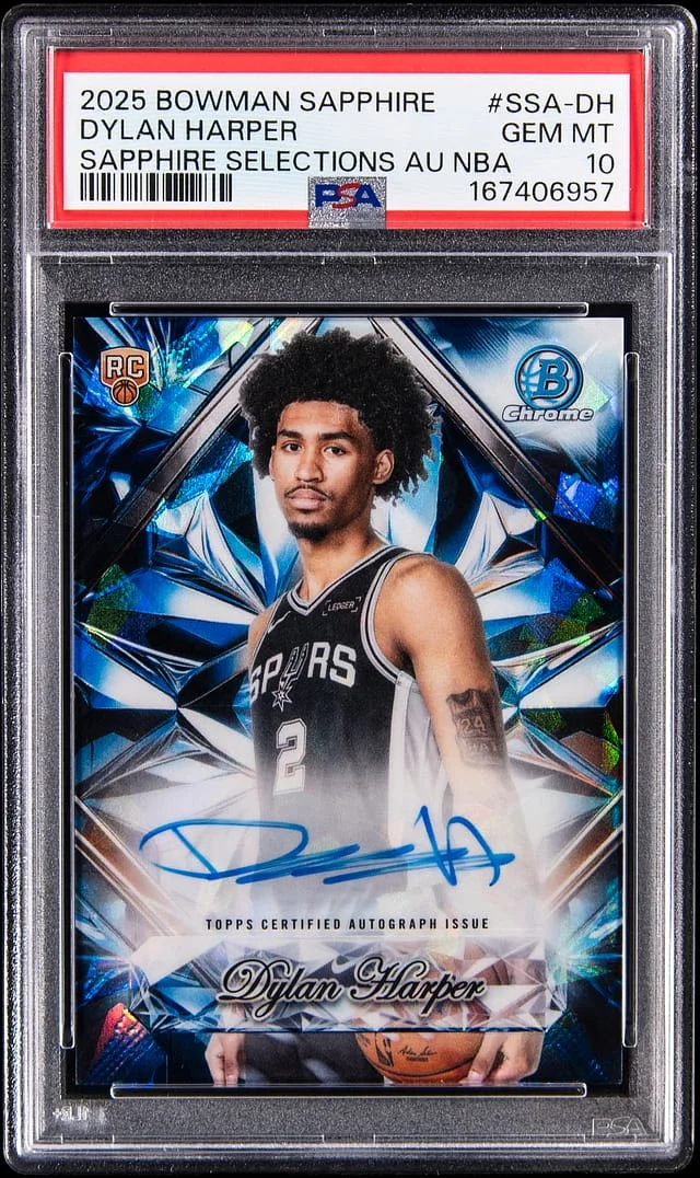2025-26 Bowman Dylan Harper Sapphire Selections Autograph NBA #SSA-DH card image