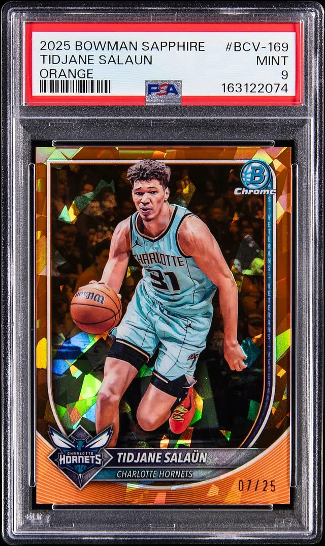 2025-26 Bowman Tidjane Salaun Sapphire Orange #BCV-169 card image