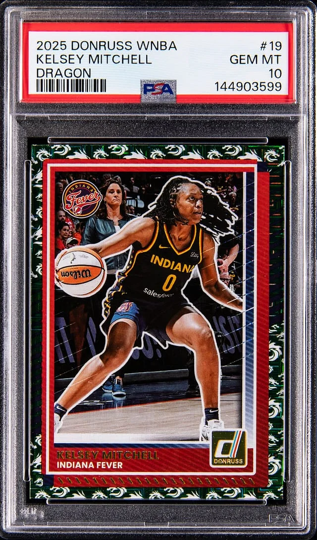 2025-26 Donruss Kelsey Mitchell WNBA Dragon #19 card image