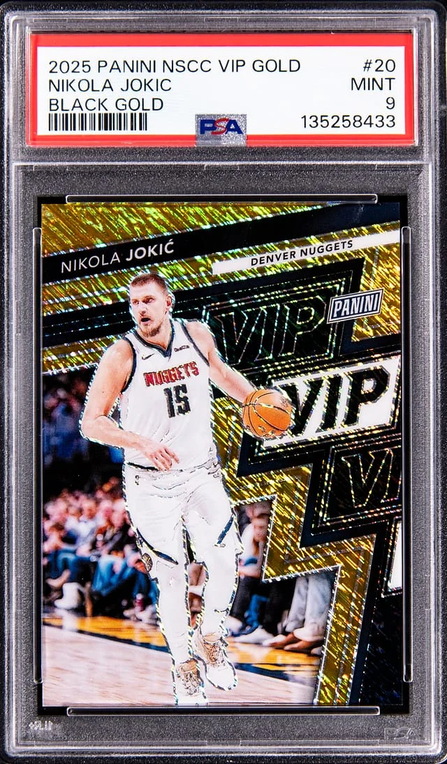2025-26 Panini Nikola Jokic NSCC VIP Gold Black Gold #20 card image