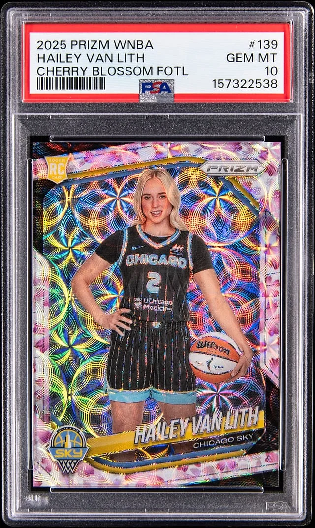 2025-26 Panini Prizm Hailey Van Lith WNBA Cherry Blossom First Off The Line (FOTL) #139 card image