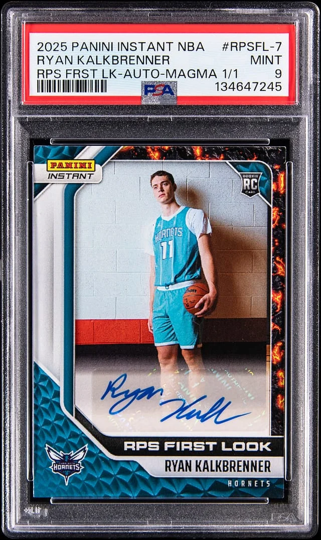 2025-26 Panini Ryan Kalkbrenner Instant NBA RPS First Look Autograph Magma #RPSFL-7 card image