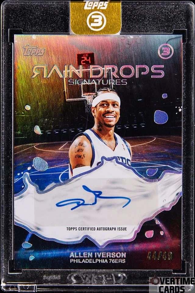 2025-26 Topps Allen Iverson Three Rain Drops Signatures #RS-AI card image