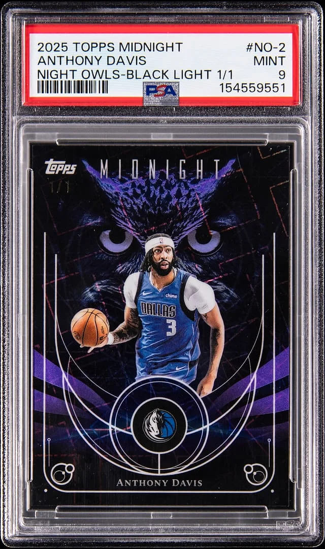 2025-26 Topps Anthony Davis Midnight Night Owls Black Light #NO-2 card image