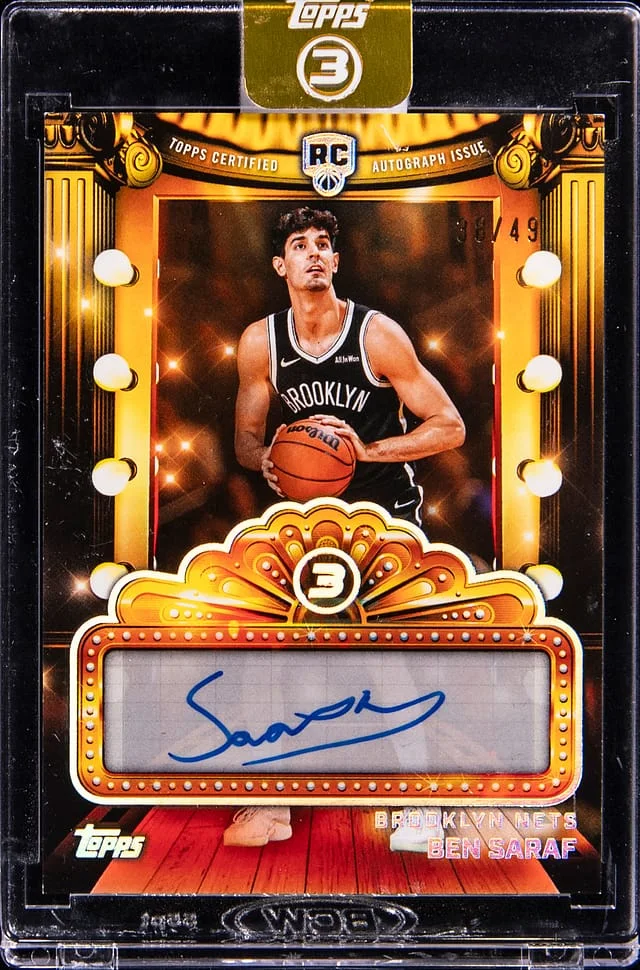 2025-26 Topps Ben Saraf 3 Next Feature Signatures Gold #NF-BS card image