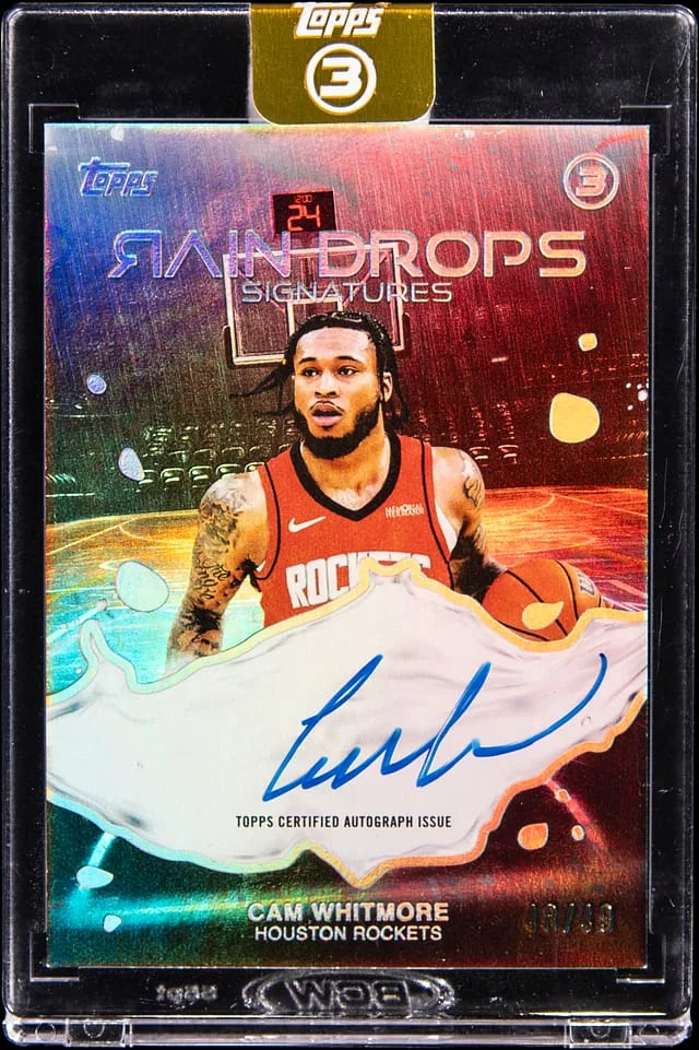 2025-26 Topps Cam Whitmore 3 Rain Drops Signatures #RS-CW card image