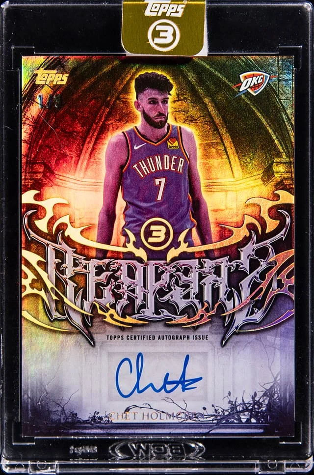 2025-26 Topps Chet Holmgren 3 Rim Reaper Signatures Holo Gold #RR-CH card image