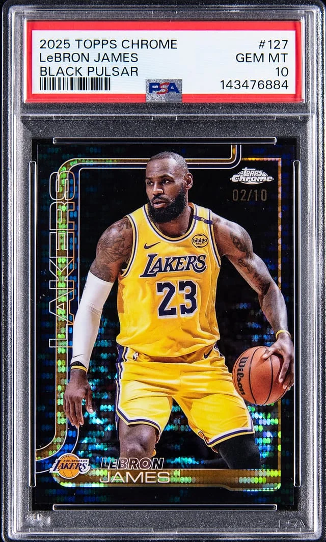 2025-26 Topps Chrome Black LeBron James Pulsar #127 card image