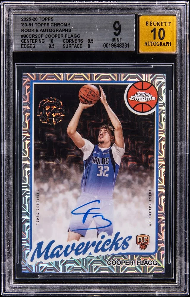 2025-26 Topps Chrome Cooper Flagg Autograph #80CR2-CF card image