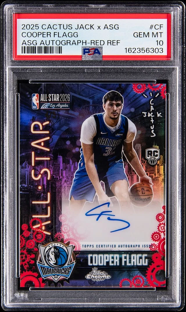 2025-26 Topps Chrome Cooper Flagg Cactus Jack x All-Star Game Autographs Red Refractor #ASGV-CF card image