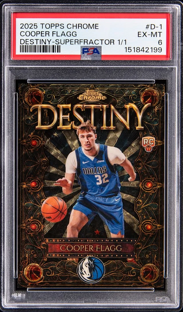 2025-26 Topps Chrome Cooper Flagg Destiny SuperFractor #D-1 card image