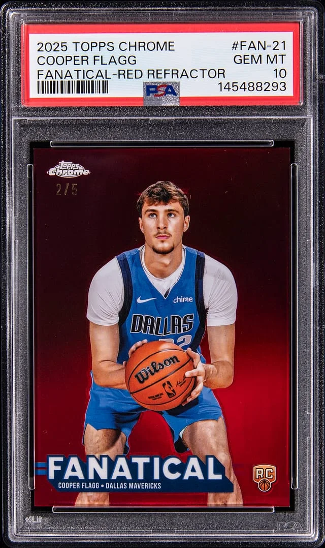 2025-26 Topps Chrome Cooper Flagg Fanatical Red Refractor #FAN-21 card image