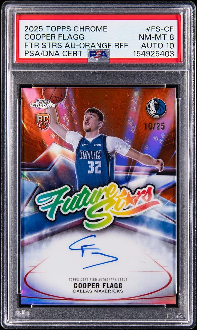 2025-26 Topps Chrome Cooper Flagg Future Stars Autographs Green Refractor #FS-CF card image