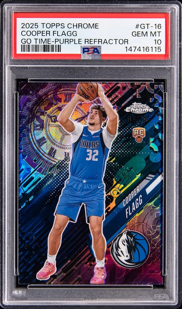 2025-26 Topps Chrome Cooper Flagg Go Time Purple Refractor #GT-16 card image