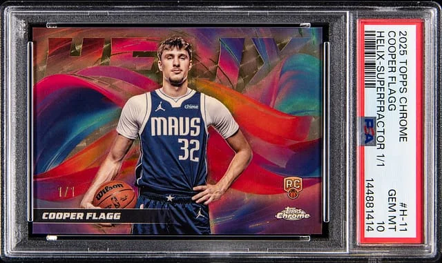 2025-26 Topps Chrome Cooper Flagg Helix SuperFractor #H-11 card image
