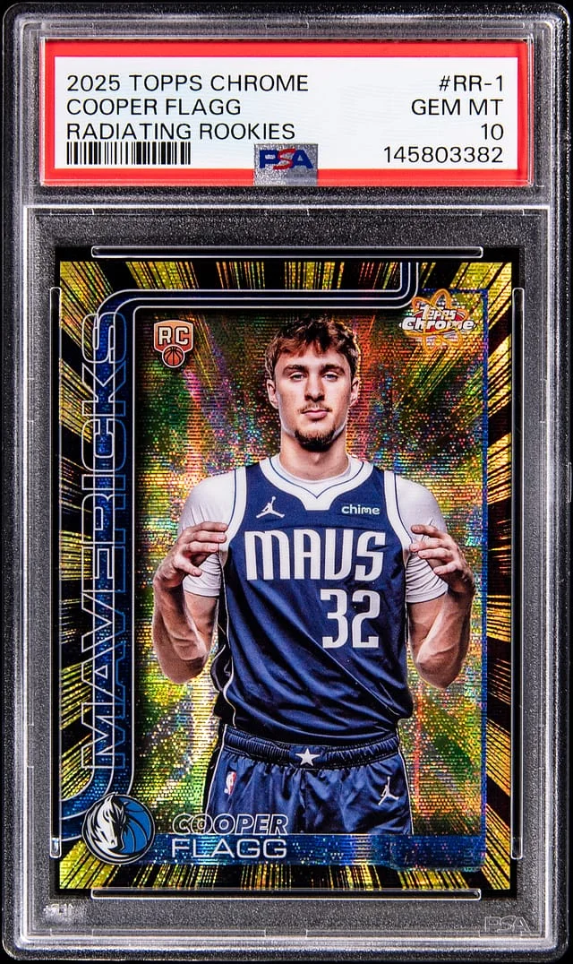 2025-26 Topps Chrome Cooper Flagg Radiating Rookies Superfractor #RR-1 card image