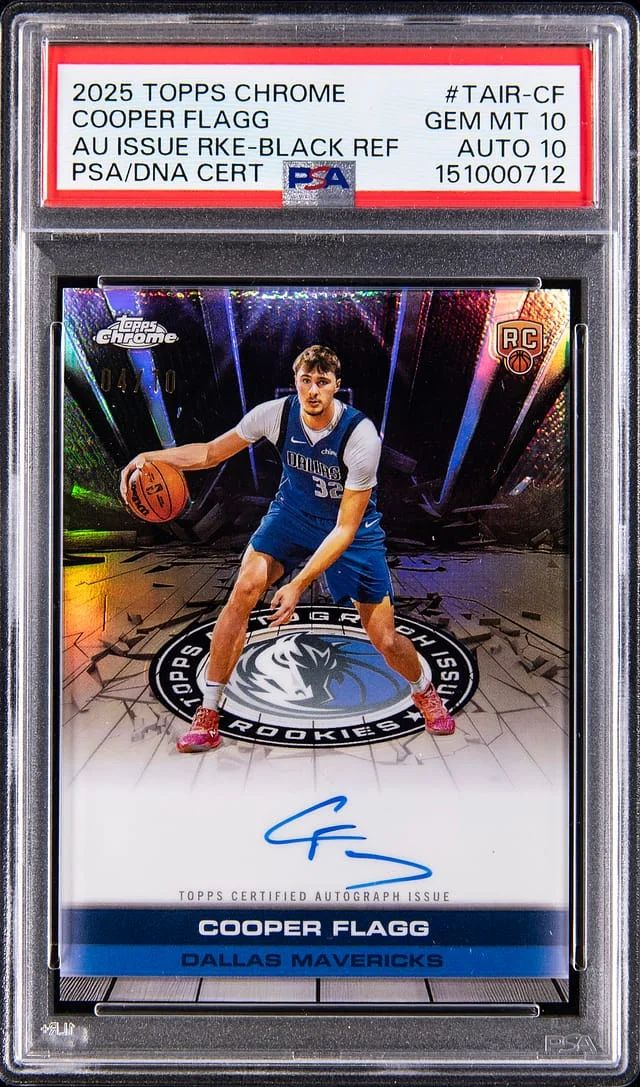 2025-26 Topps Chrome Cooper Flagg Autograph Issue Rookies White Geometric Refractor #TAIR-CF card image