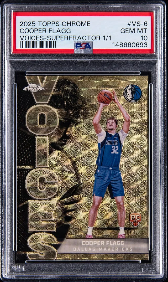 2025-26 Topps Chrome Cooper Flagg Voices SuperFractor #VS-6 card image