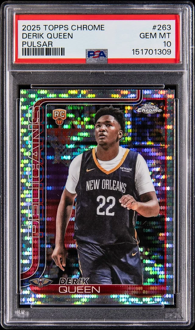 2025-26 Topps Chrome Derik Queen Pulsar #263 card image