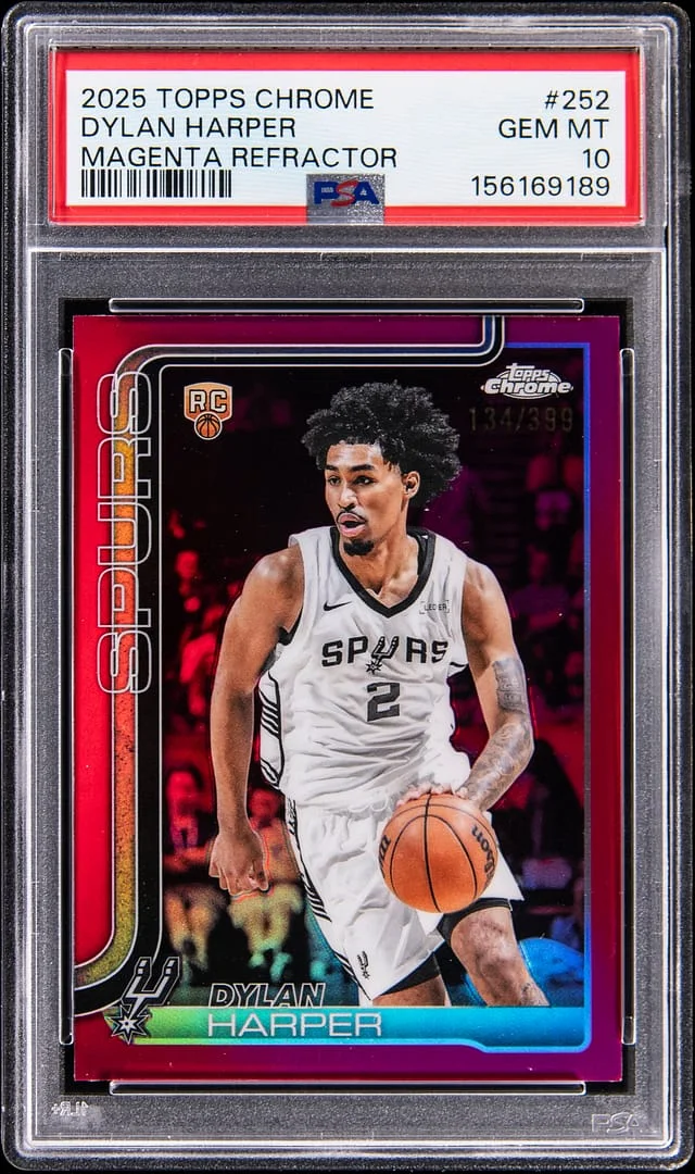 2025-26 Topps Chrome Dylan Harper Magenta Refractor #252 card image