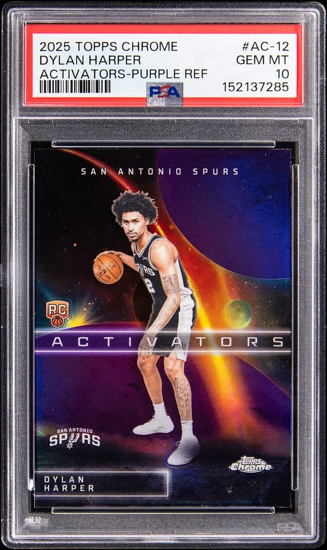2025-26 Topps Chrome Dylan Harper Activators Purple Refractor #AC-12 card image