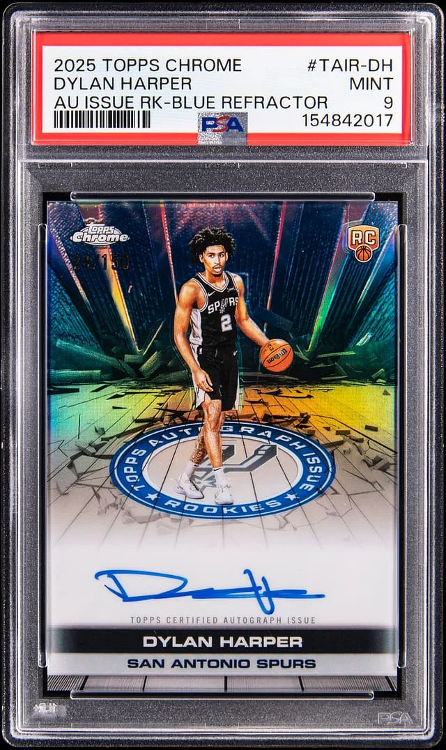 2025-26 Topps Chrome Dylan Harper Topps Autograph Issue Rookies Black Refractor #TAIR-DH card image