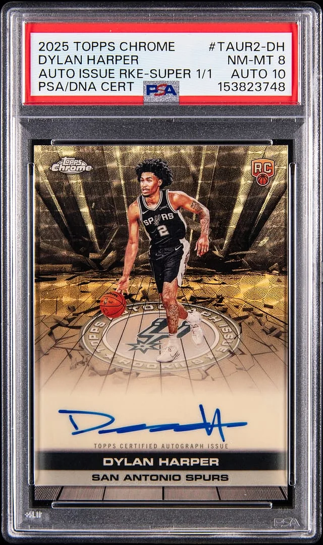 2025-26 Topps Chrome Dylan Harper Autograph Issue Rookies Orange Refractors #TAUR2-DH card image