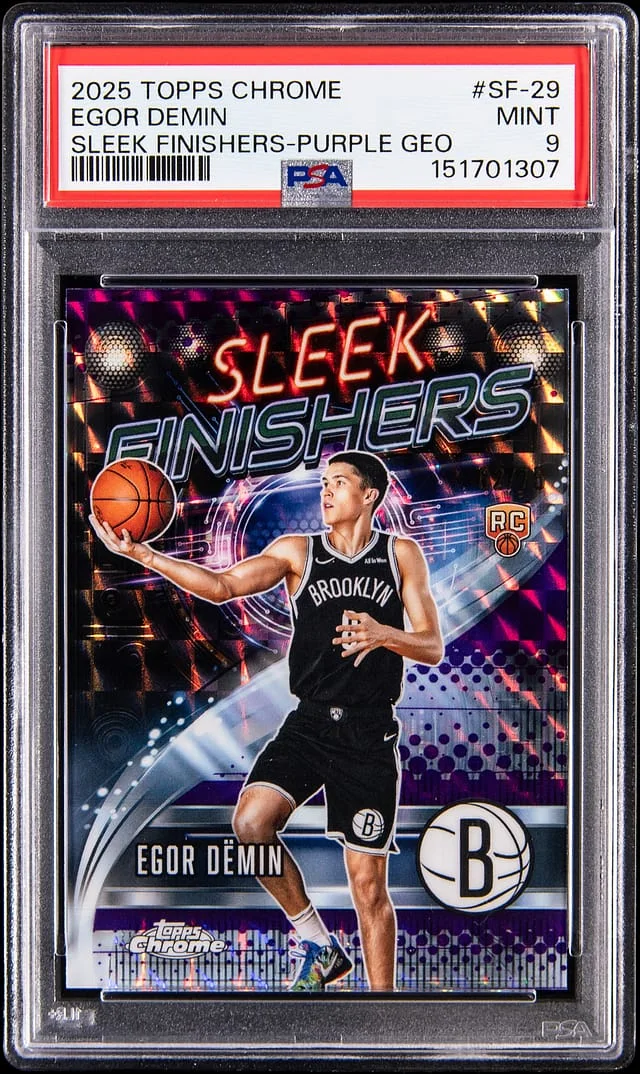 2025-26 Topps Chrome Egor Demin Sleek Finishers Purple Geometric #SF-29 card image
