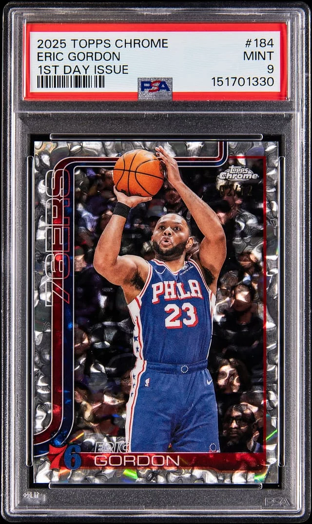 2025-26 Topps Chrome Eric Gordon 1st Day Issue #184 card image