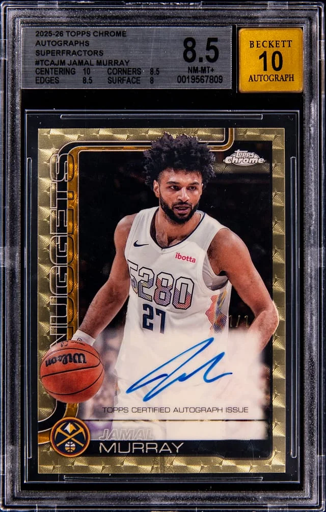 2025-26 Topps Chrome Jamal Murray Autographs SuperFractor #TCA-JM card image