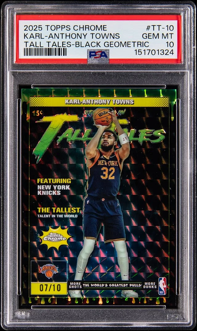 2025-26 Topps Chrome Karl-Anthony Towns Tall Tales Black Geometric #TT-10 card image