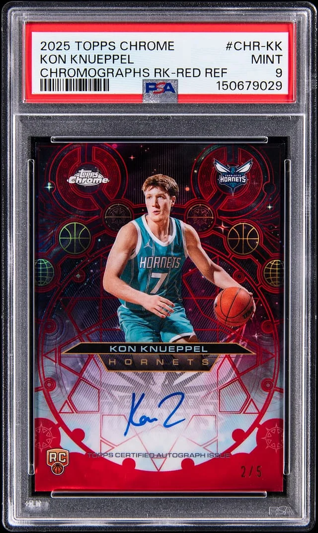 2025-26 Topps Chrome Kon Knueppel Chromographs Rookies Red Refractor #CHR-KK card image
