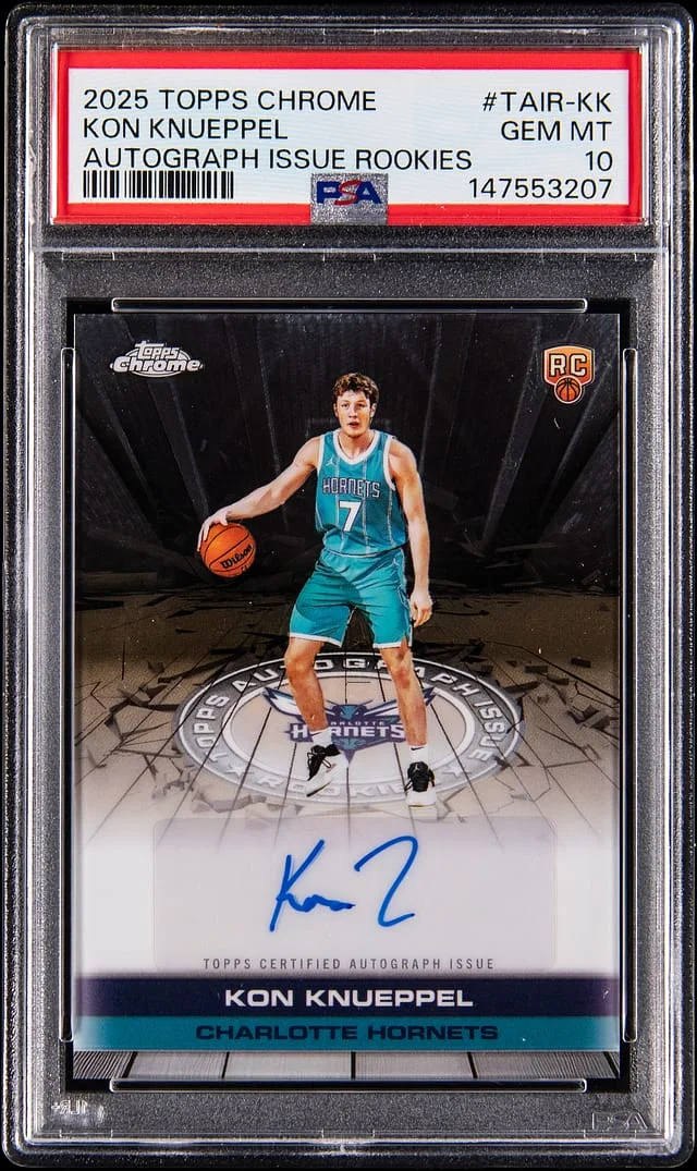 2025-26 Topps Chrome Kon Knueppel Autograph Issue Purple Geometric #TAIR-KK card image