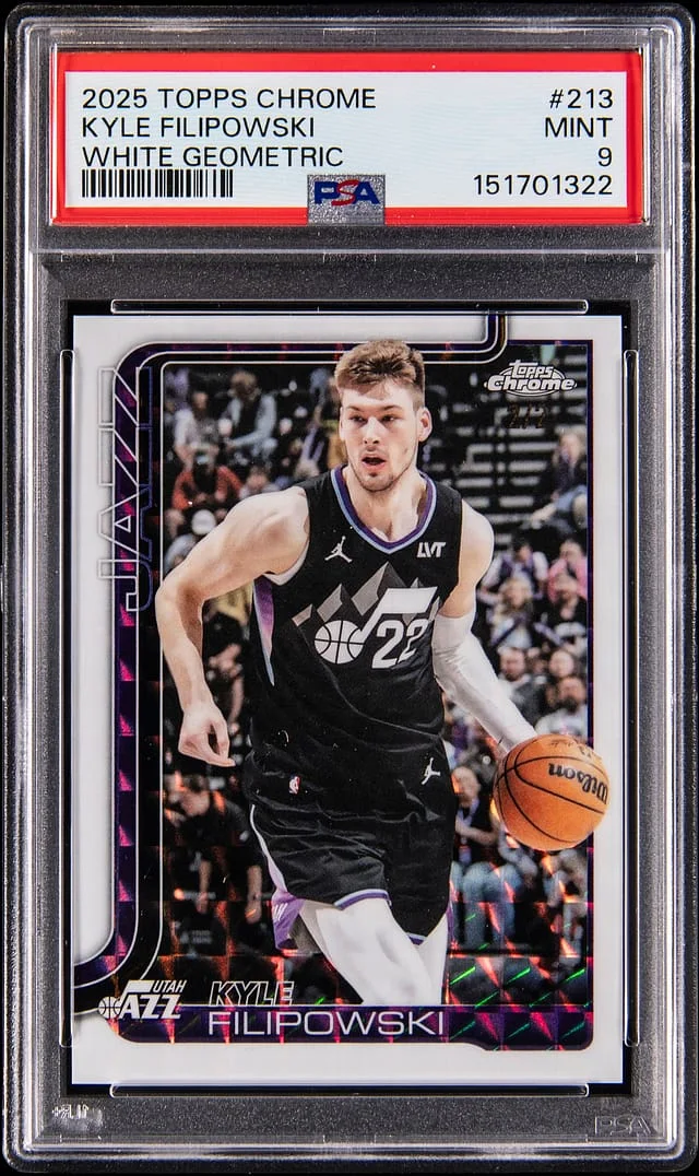 2025-26 Topps Chrome Kyle Filipowski White Geometric #213 card image