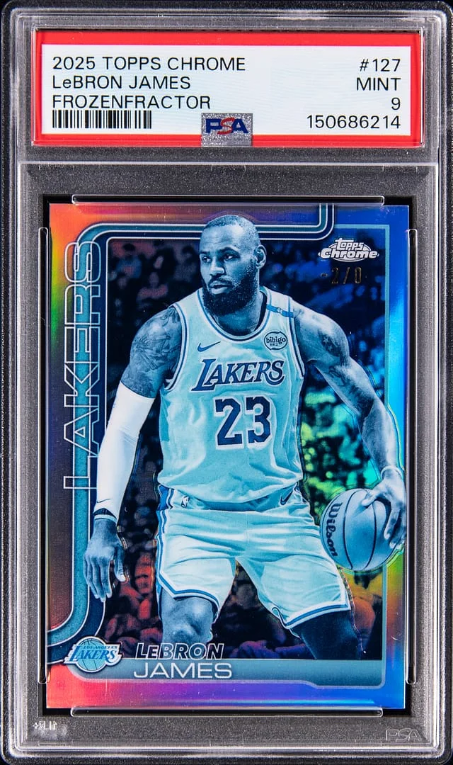 2025-26 Topps Chrome LeBron James (#-2/0) FrozenFractor #127 card image