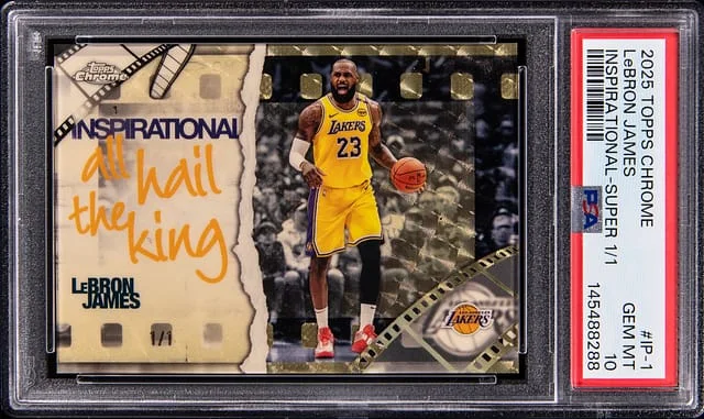 2025-26 Topps Chrome LeBron James Inspirational SuperFractor #IP-1 card image