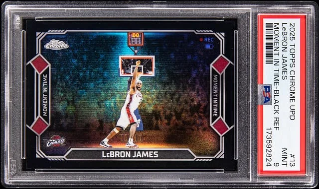 2025-26 Topps Chrome LeBron James Moment In Time Black Refractor #MT-13 card image