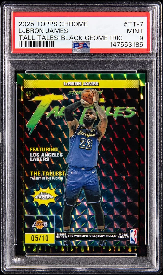 2025-26 Topps Chrome LeBron James Tall Tales Black Geometric #TT-7 card image