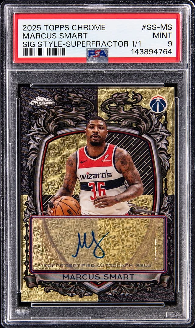 2025-26 Topps Chrome Marcus Smart Signature Style SuperFractor #SS-MS card image