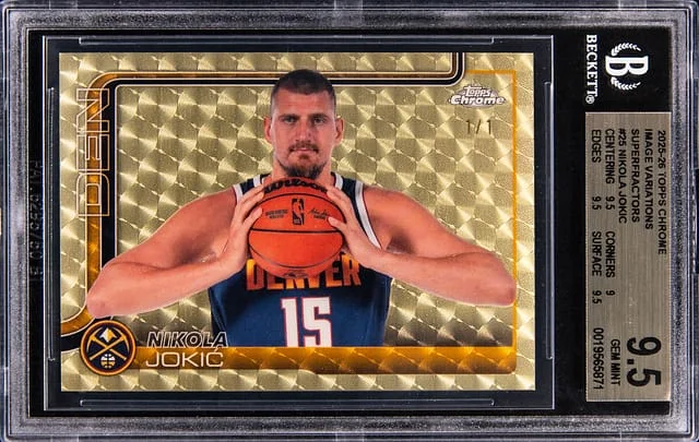 2025-26 Topps Chrome Nikola Jokic Image Variation SuperFractor #25 card image