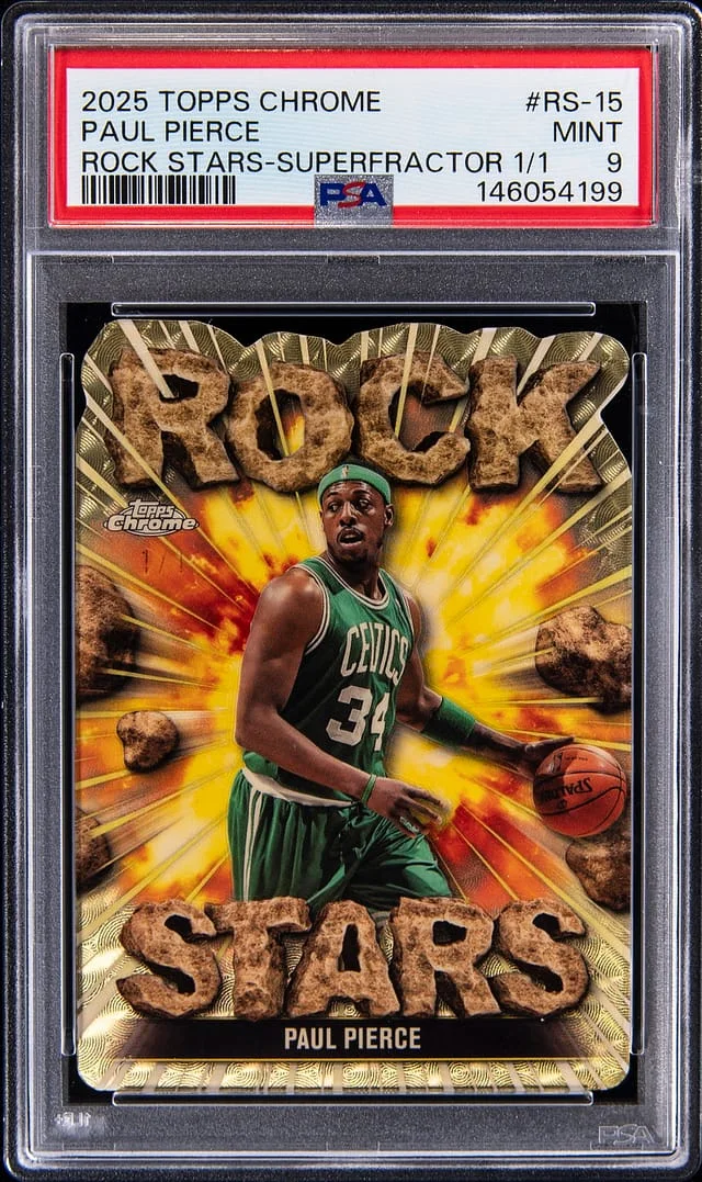 2025-26 Topps Chrome Paul Pierce Rock Stars SuperFractor #RS-15 card image